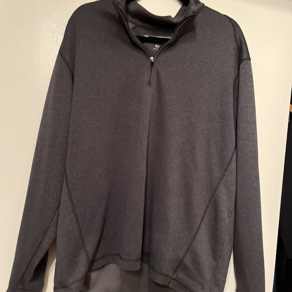 Pebble Beach Performance Gray Quarter Zip Long Sleeve Top Size XL 💗 - Picture 2 of 9